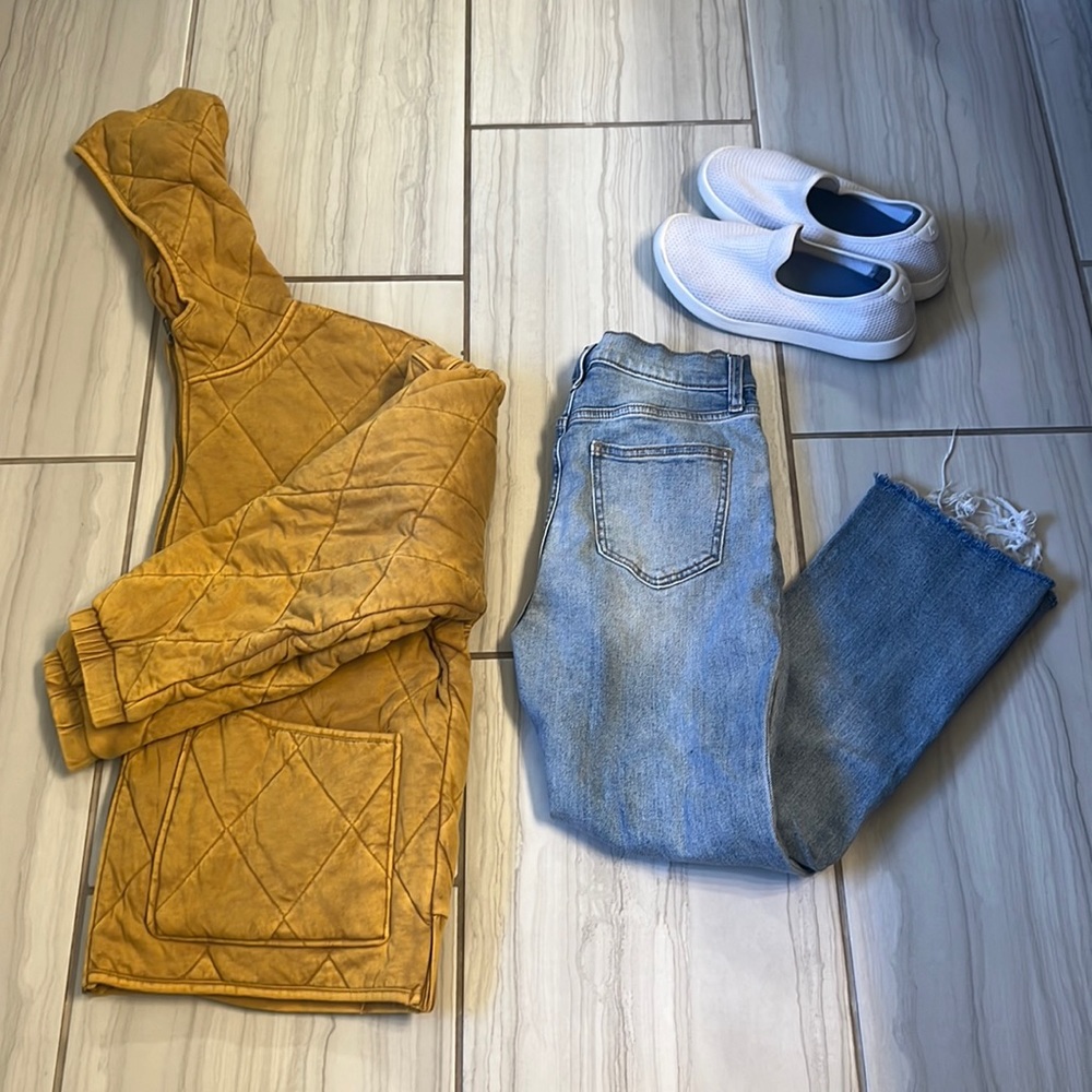Wild Fable Quilted Rust Mustard Large Jacket